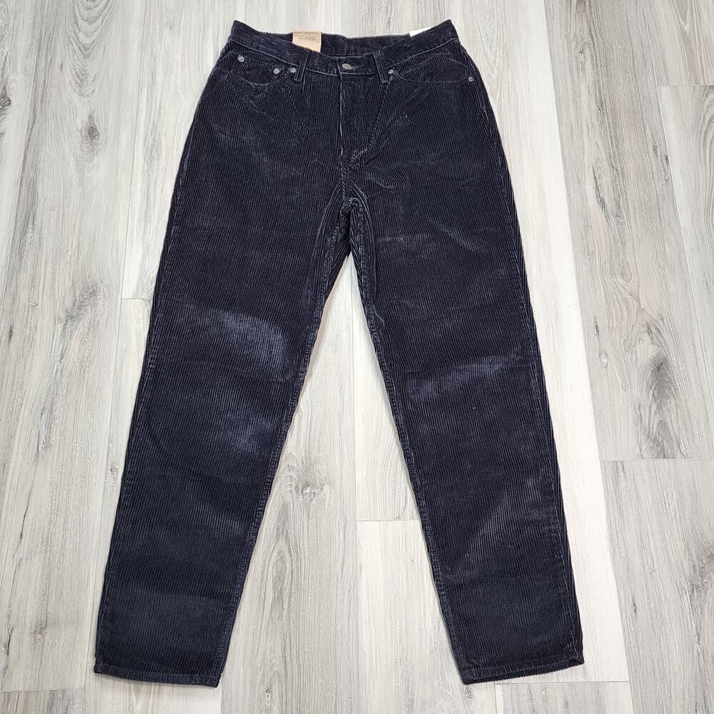 Levi's Jeans Women's 31x30 High-Waisted Mom Corduroy Black Straight New